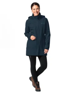 Escape Regen-Parka Damen - dark sea