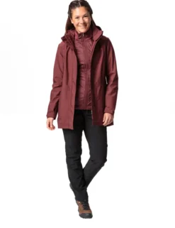 Idris 3-in-1 Parka Damen - dark cherry