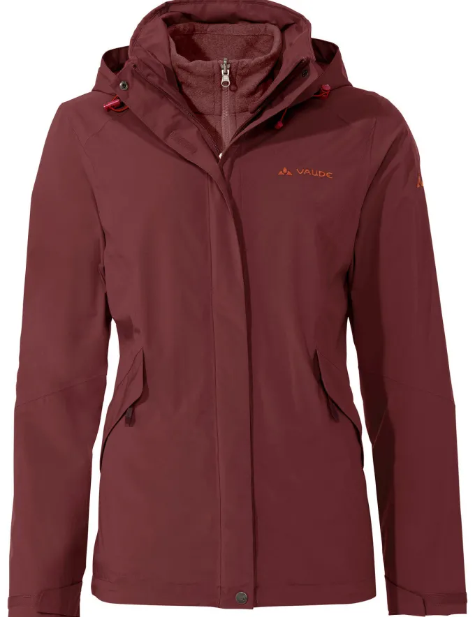 Rosemoor 3-in-1 Outdoorjacke Damen - dark cherry