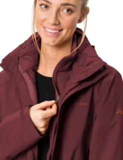 Rosemoor 3-in-1 Outdoorjacke Damen - dark cherry