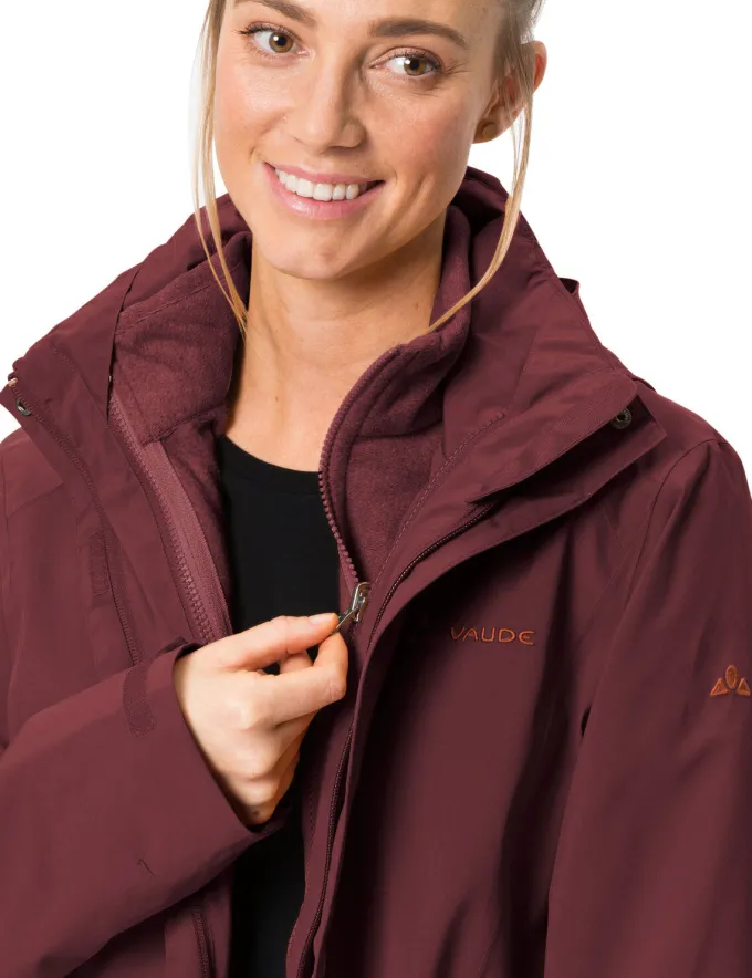Rosemoor 3-in-1 Outdoorjacke Damen - dark cherry